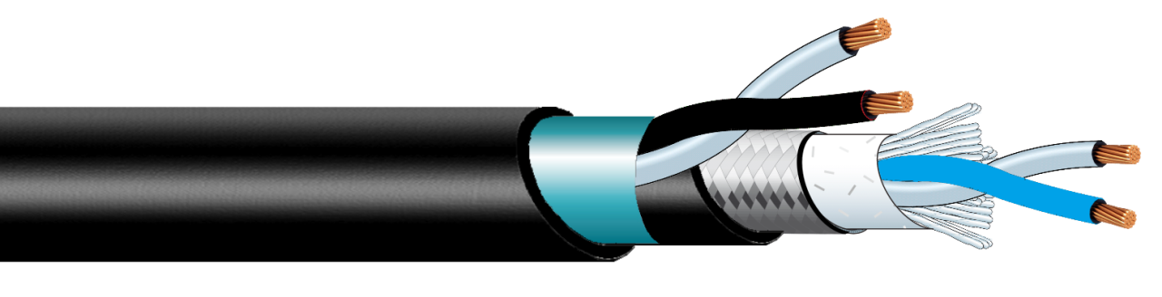 4.5 MAP® Micrphone cable combine with 2C power cable ,PN: MIC-POW22TS22