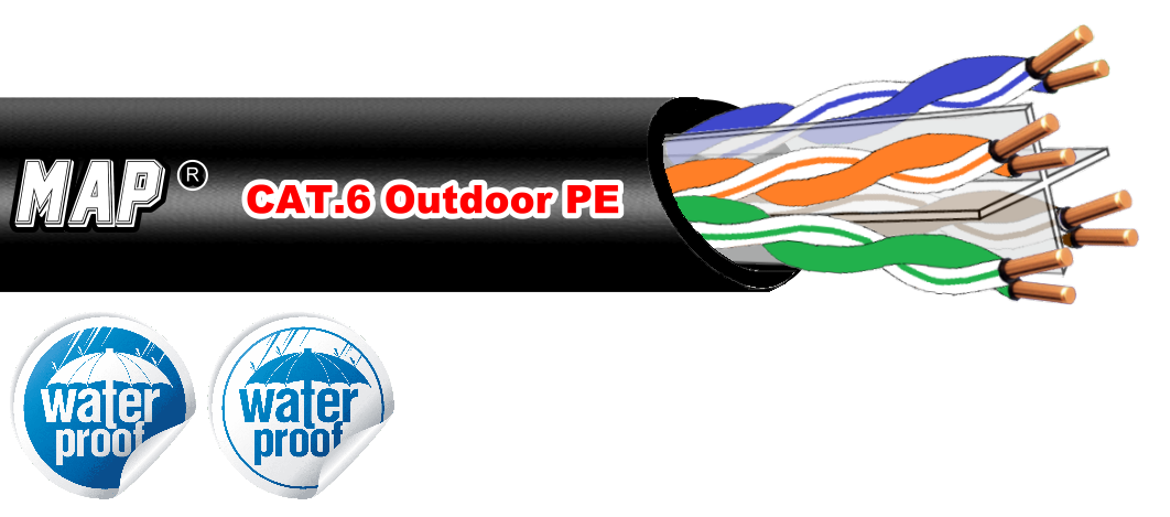 2.9 MAP® CAT6. UTP Cable【24AWG Solid 】PE Outdoor