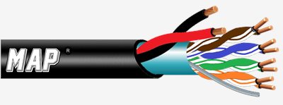 1.9.** MAP® Cat5e FTP +0.75mm²x2C Cable 網路線+電源 【複合型電纜-戶外用】
