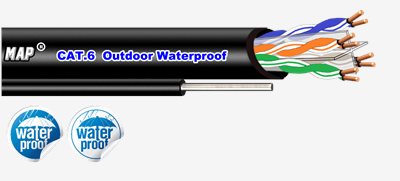 2.6. MAP® Cat6 UTP +Y Cable 【23AWG Solid】Outdoor PE Sheath