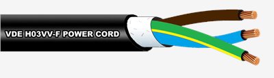 9.5 MAP® Europe VDE &Japan PSE JIS Power Cord